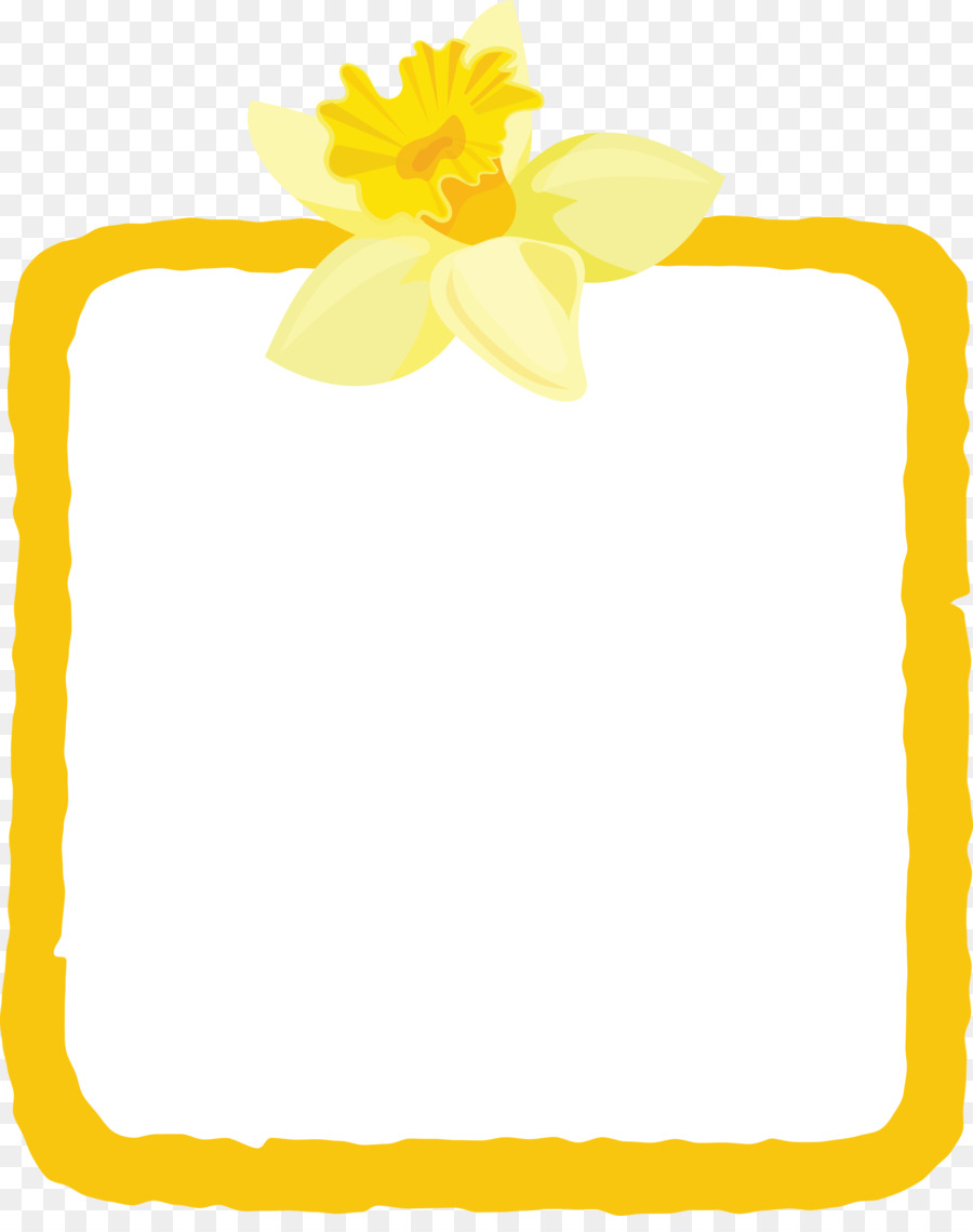 Cadre Fleur Jaune，Frontière PNG