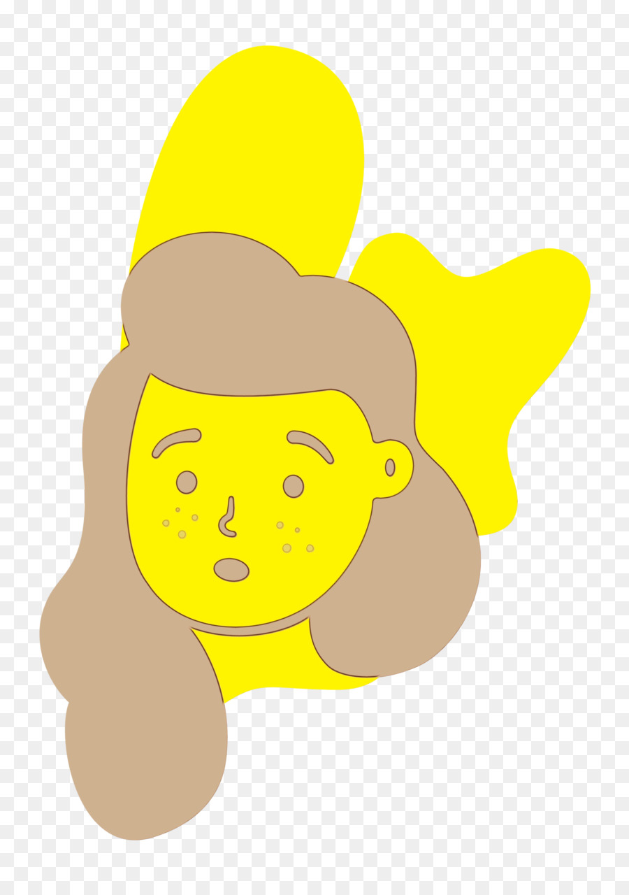 Visage De Dessin Animé Jaune，Personnage PNG