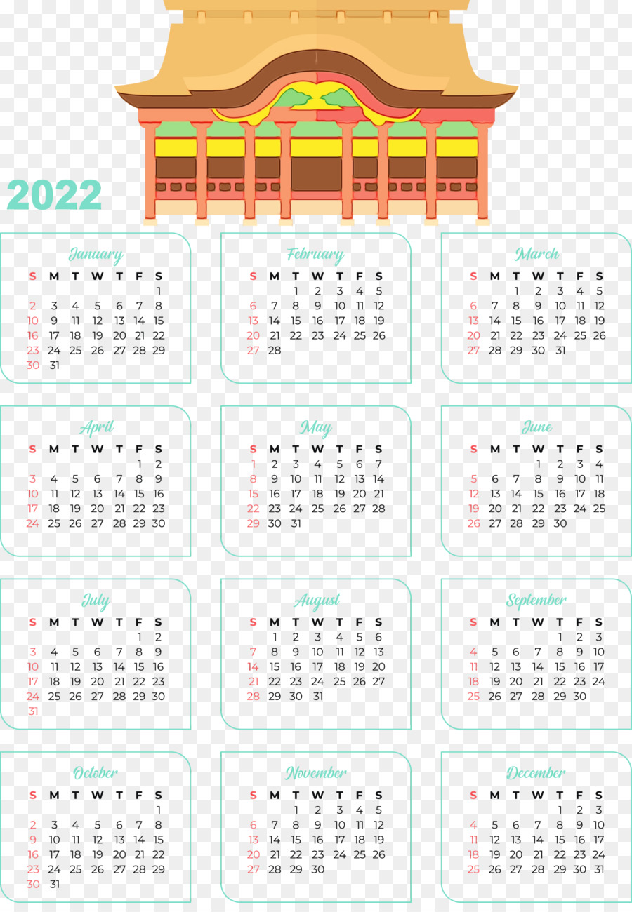 Calendrier 2022，Dates PNG