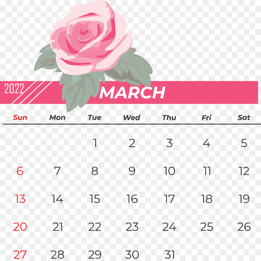 Calendrier，Rose M PNG