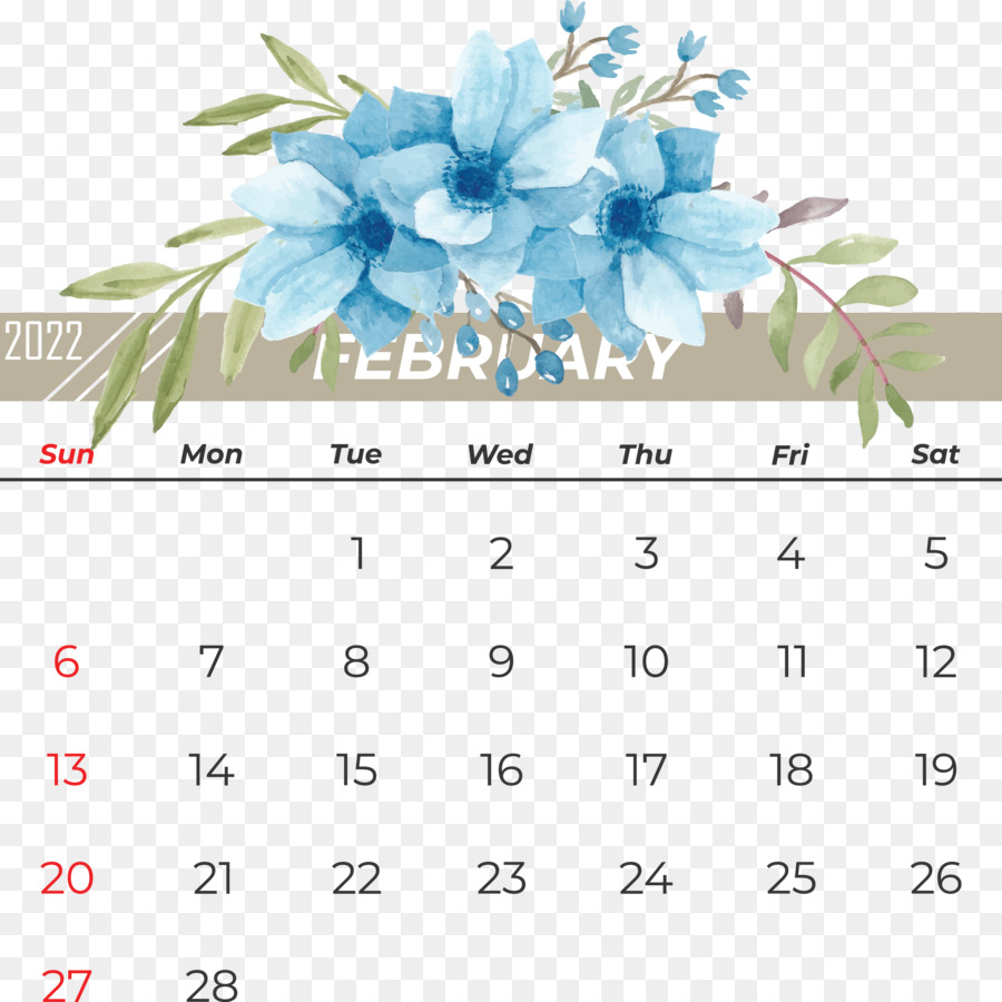 Calendrier De Février，Mois PNG