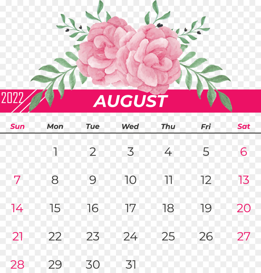 Design Floral，Calendrier PNG