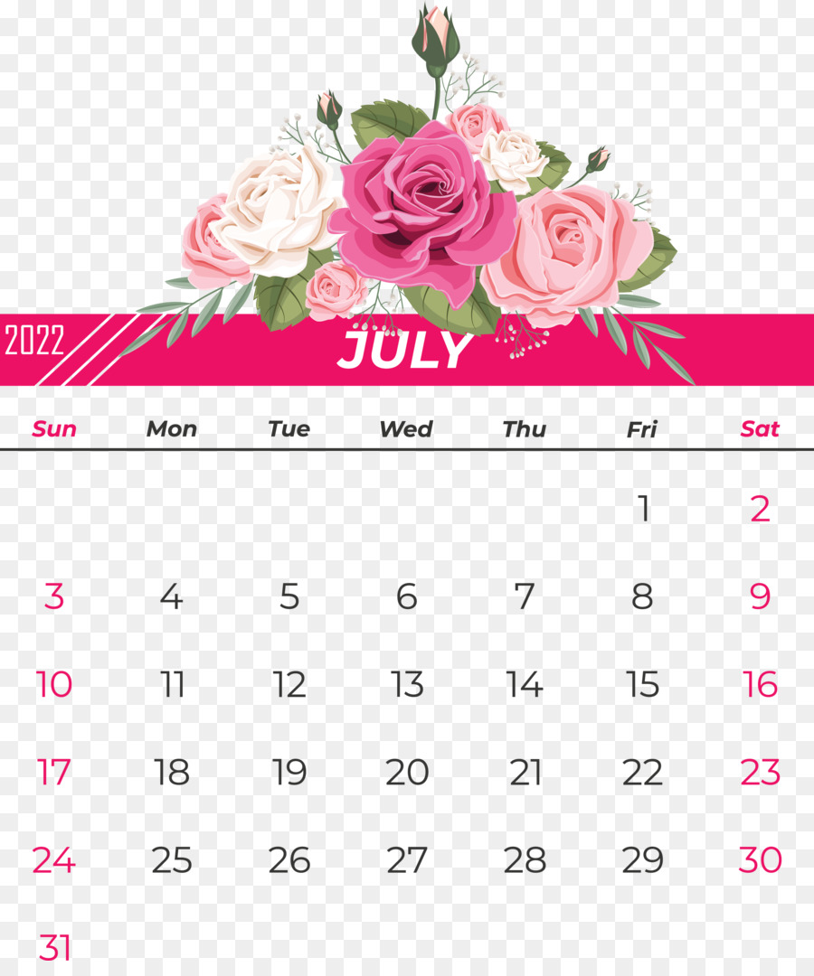 Design Floral，Calendrier PNG