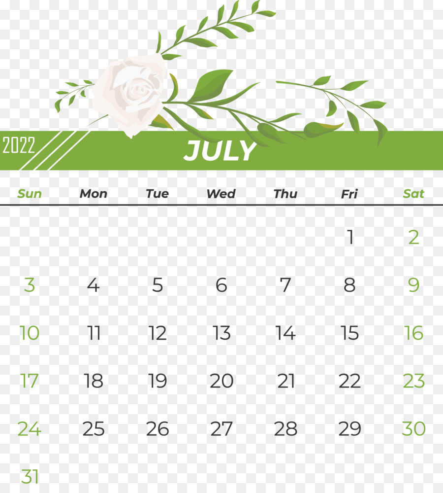 Calendrier De Juillet，Mois PNG