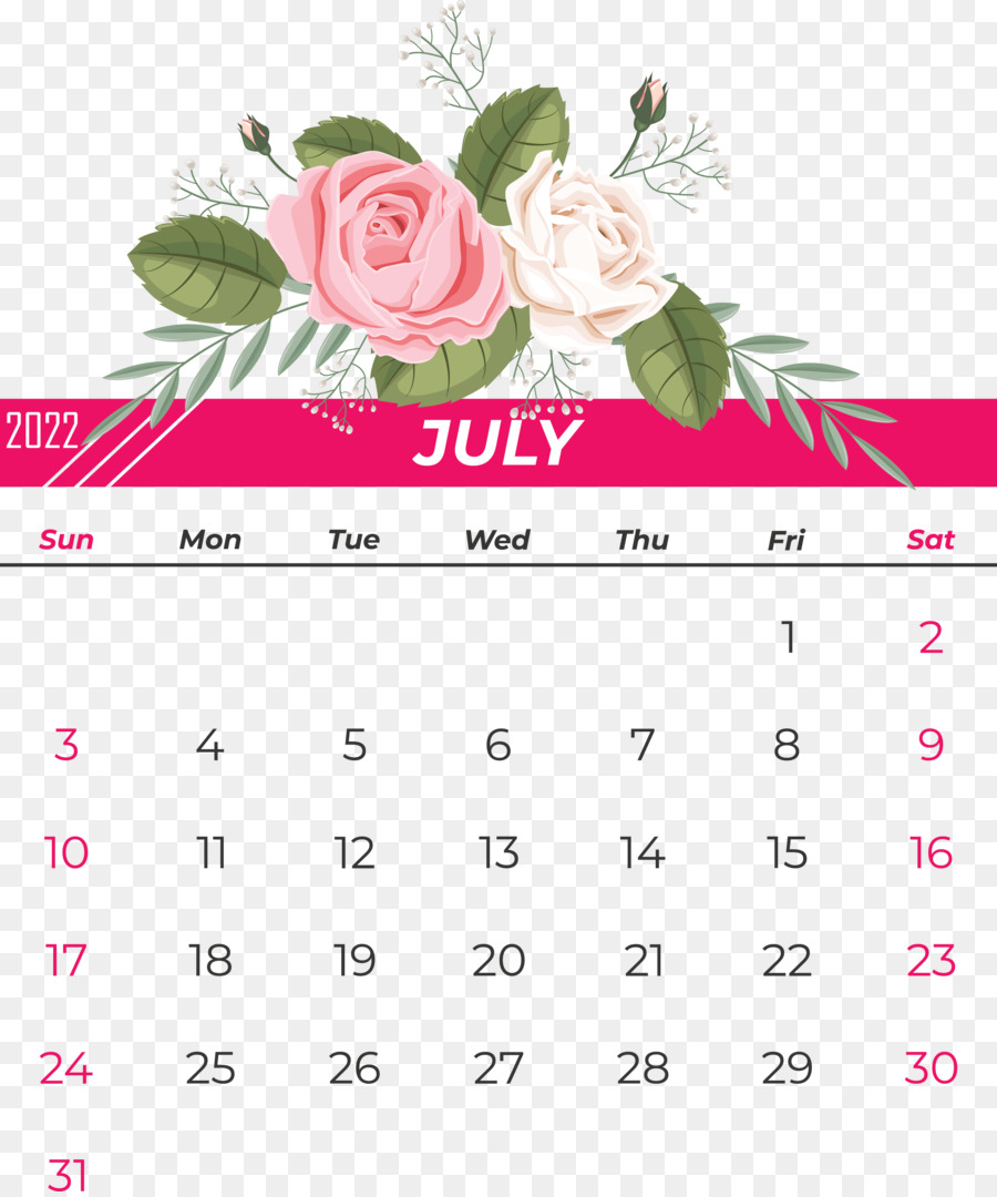 Calendrier De Juillet，Mois PNG