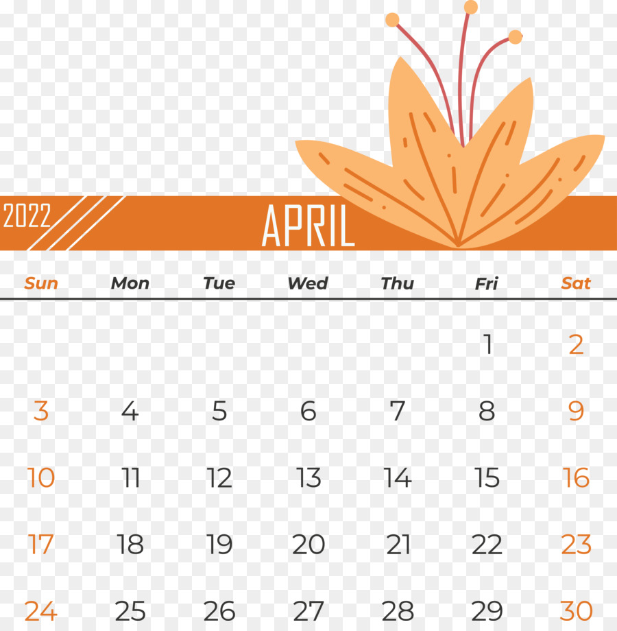 Calendrier D'avril，Date PNG