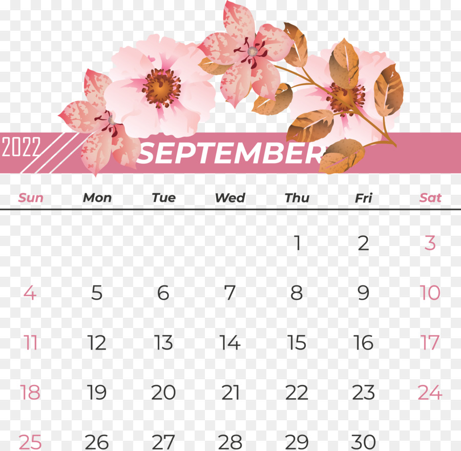 Calendrier De Septembre，Mois PNG