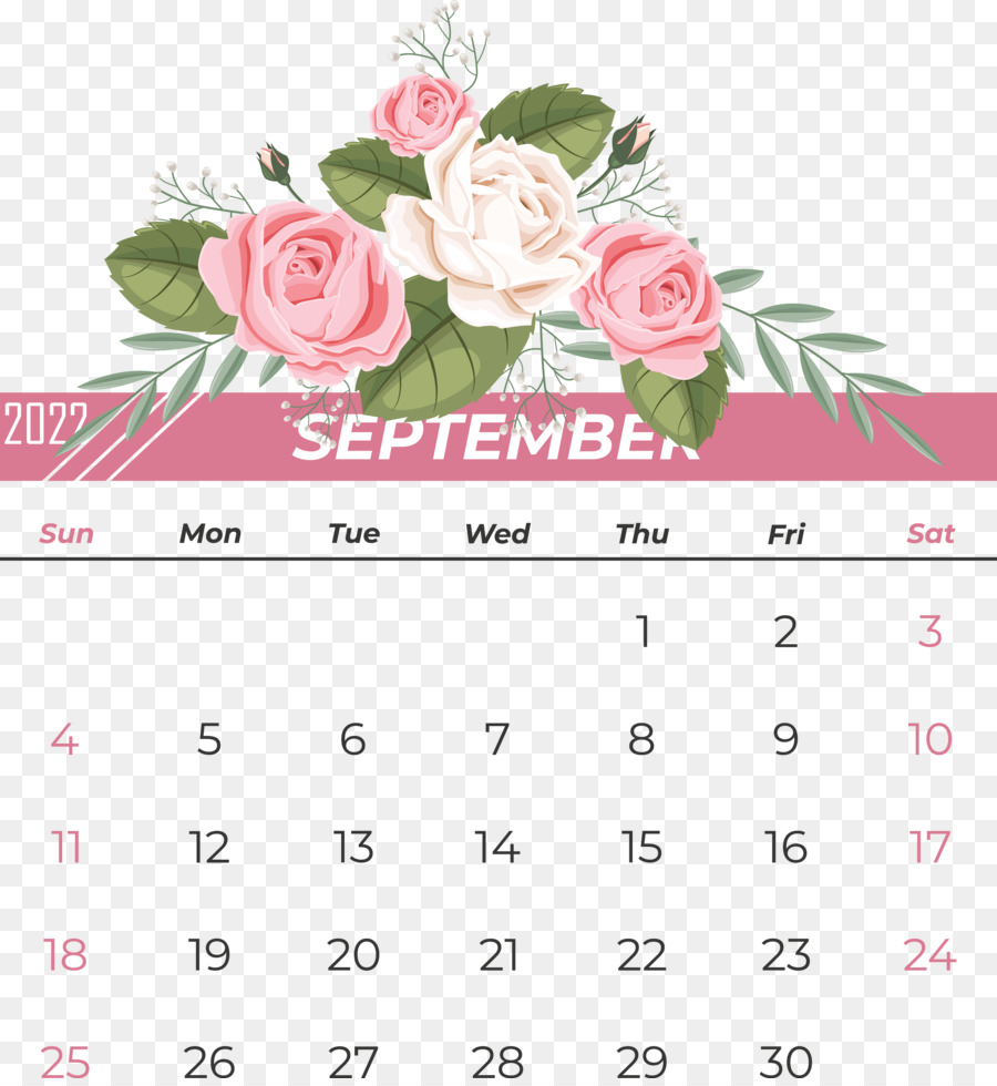 Design Floral，Calendrier PNG