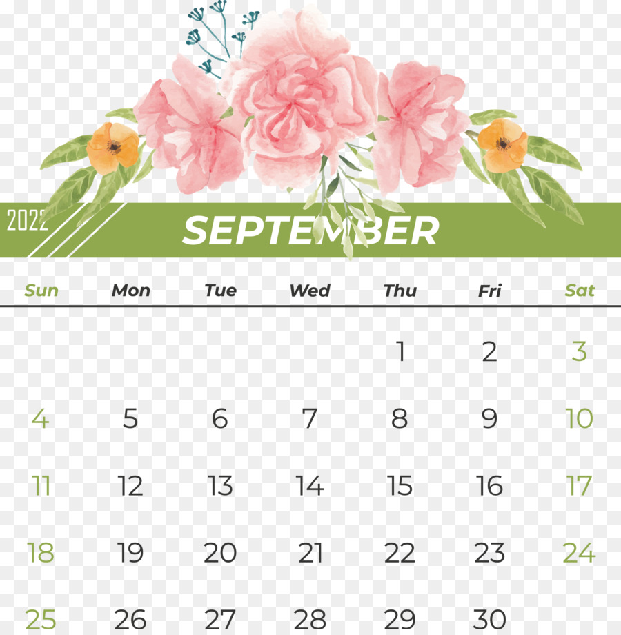 Calendrier De Septembre，Mois PNG