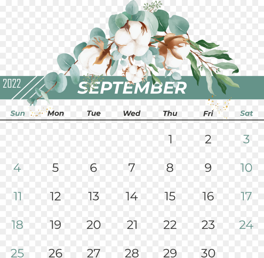 Calendrier De Septembre，Mois PNG