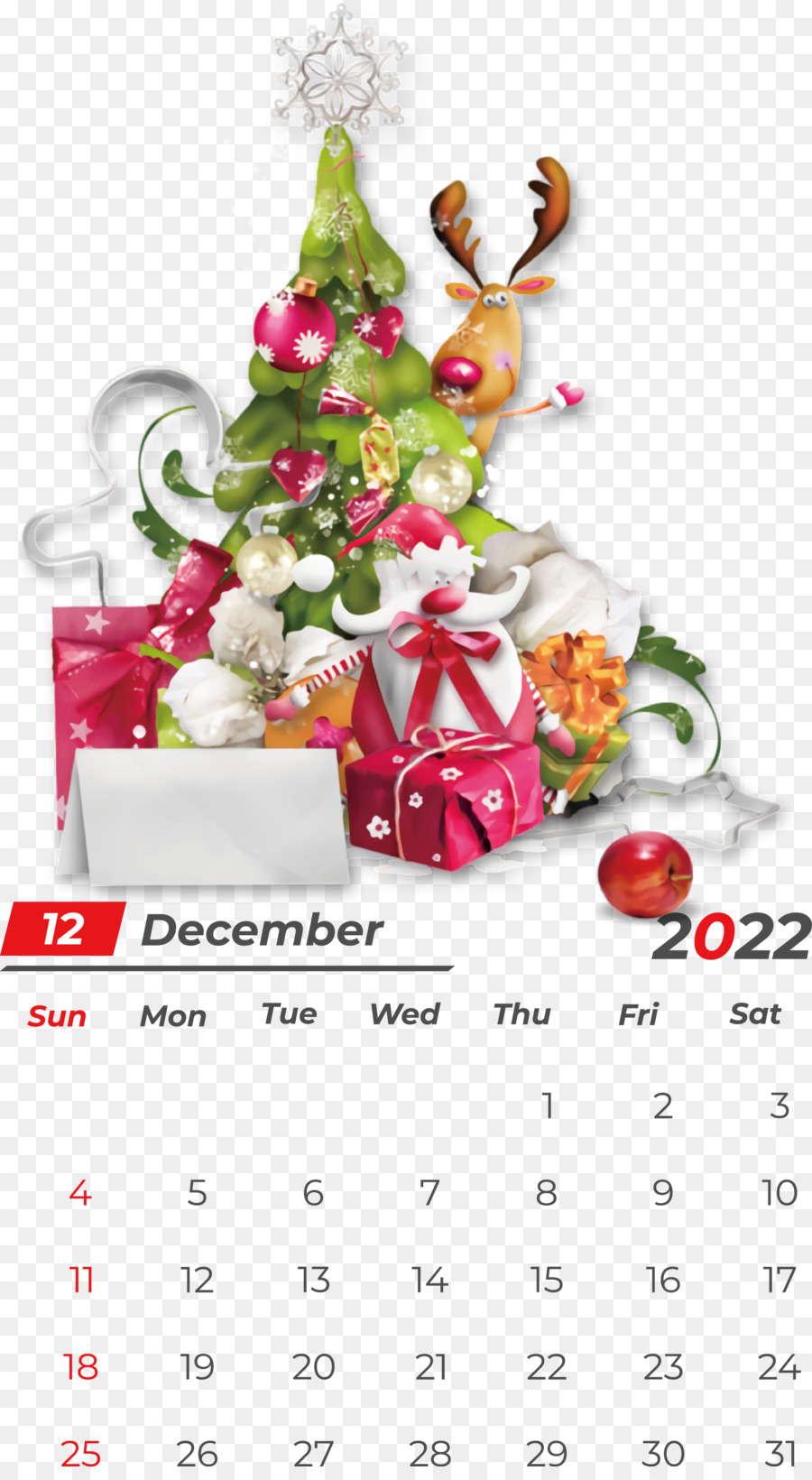 Calendrier De Décembre，Le Père Noël PNG