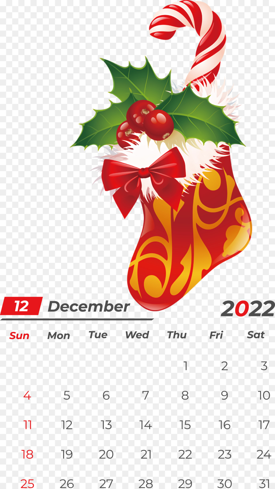 Décoration De Noël，Calendrier PNG