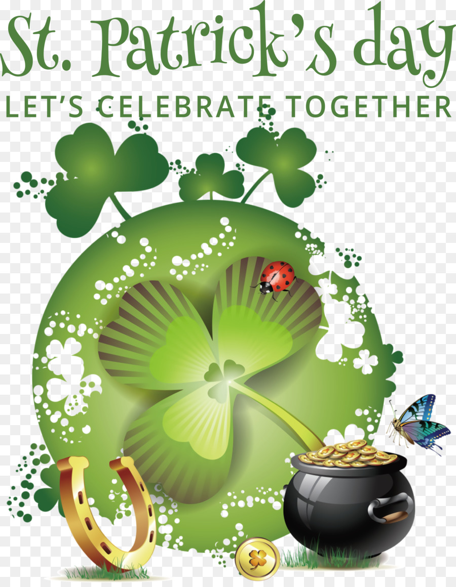 St Patricks Day，Fourleaf Trèfle PNG