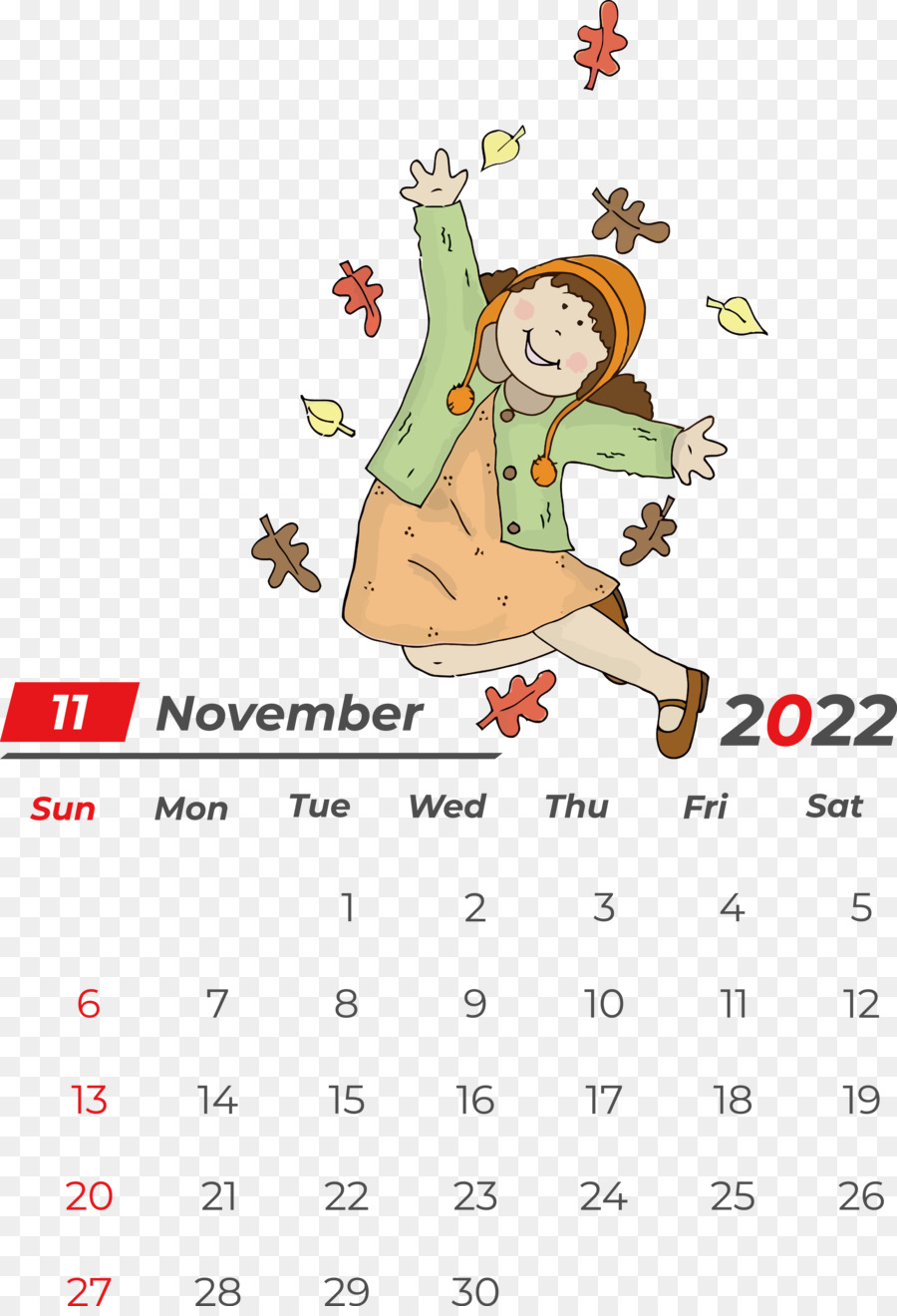 Calendrier De Novembre，Mois PNG