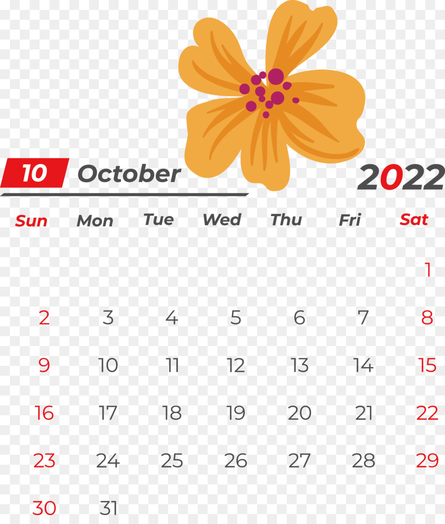 Calendrier，Octobre PNG