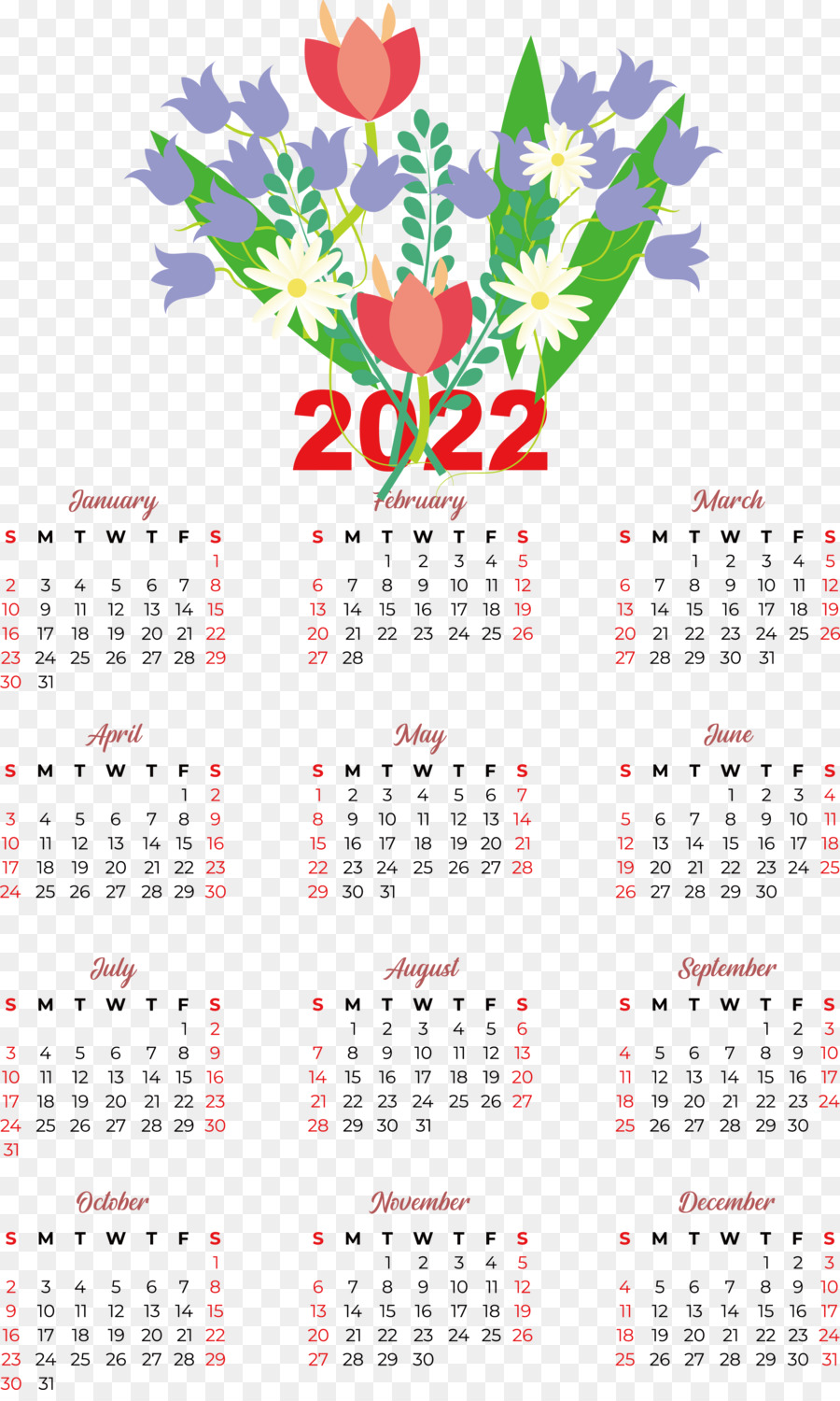 Calendrier 2022，Dates PNG