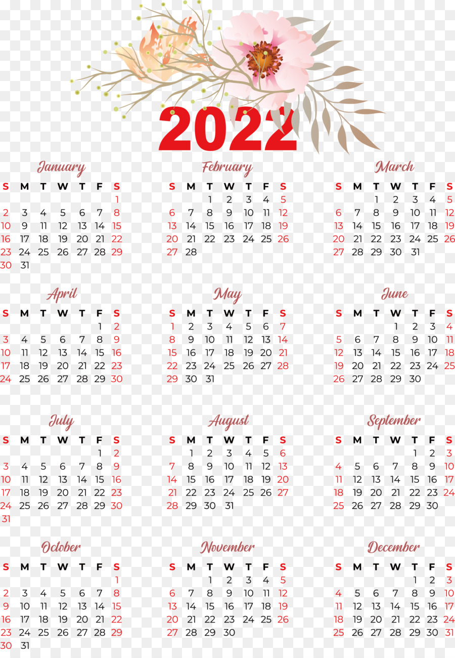 Calendrier 2024，Année PNG