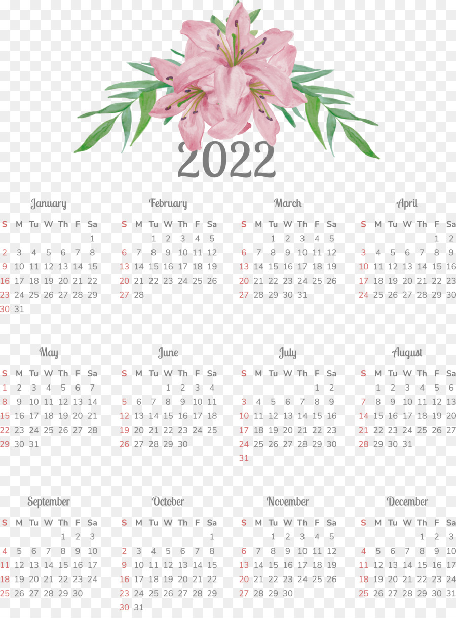 Fleur，Calendrier PNG