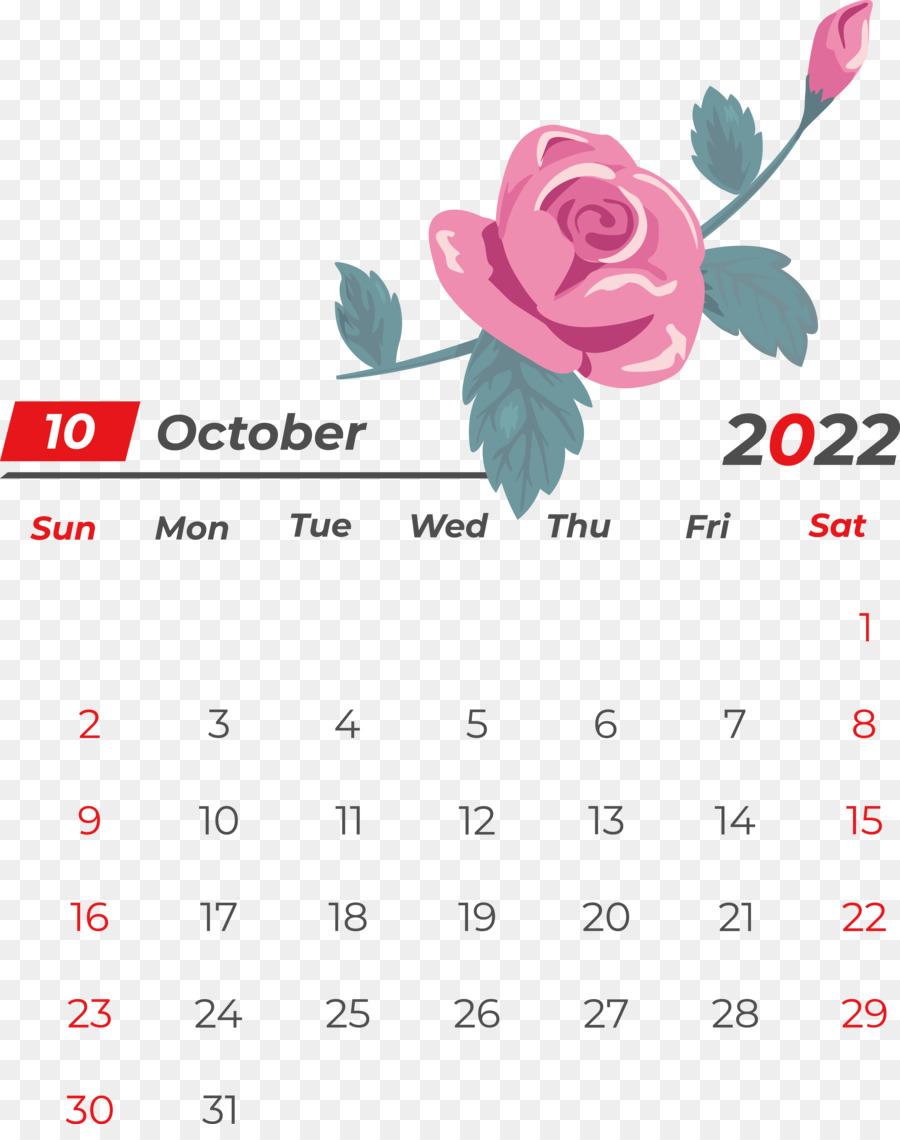 Calendrier，Octobre PNG