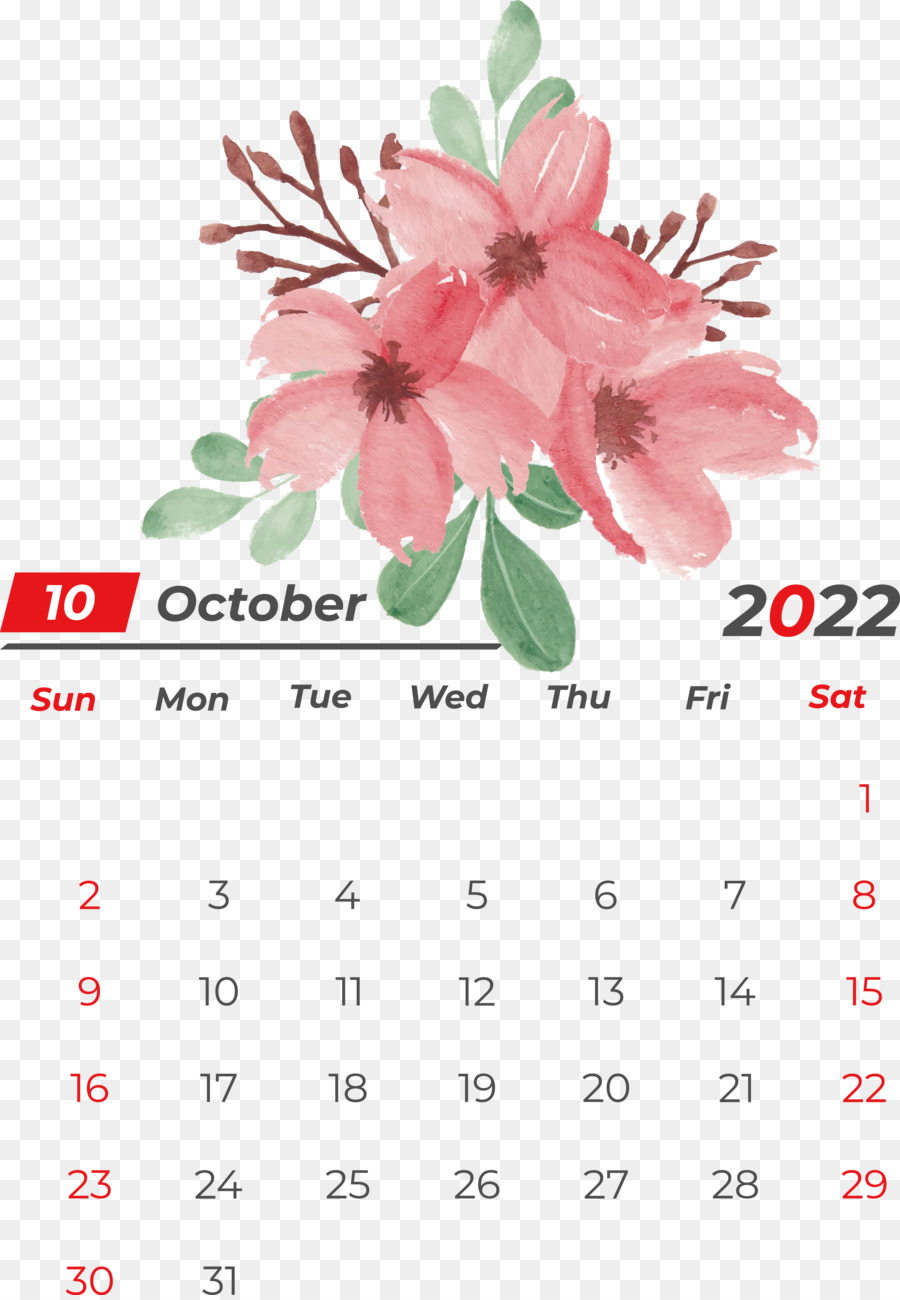 Calendrier，Octobre PNG