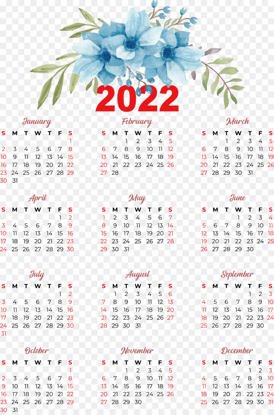 Calendrier 2022，Dates PNG