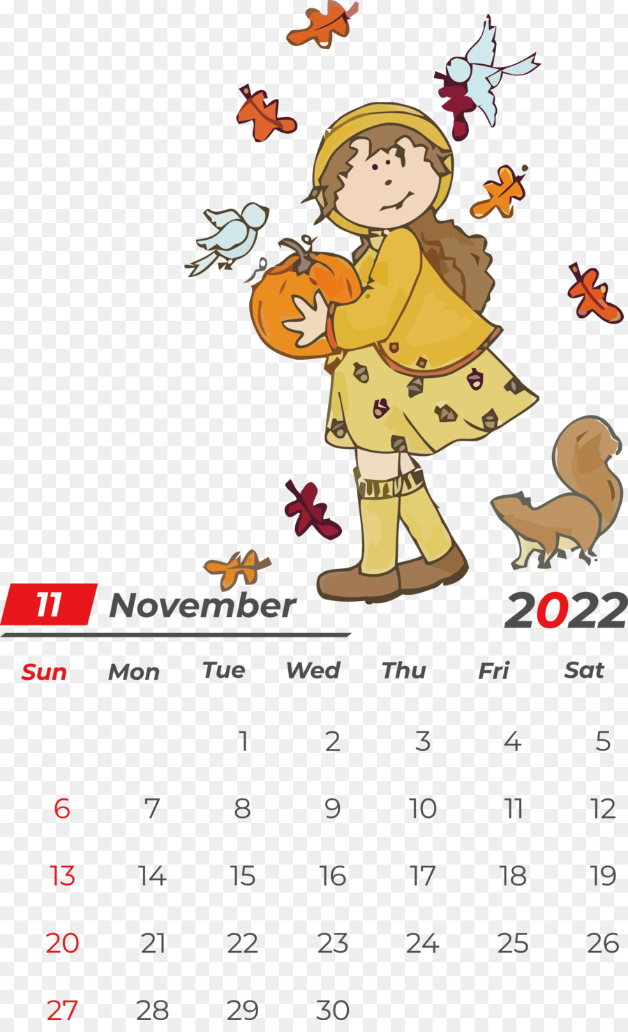 Calendrier De Novembre，Mois PNG