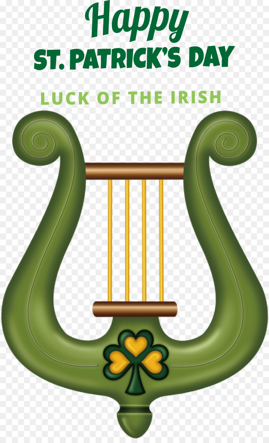 St Patricks Day，Harpe Celtique PNG