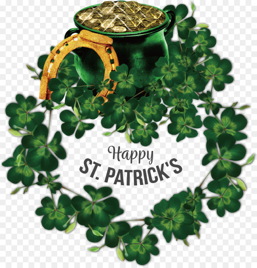 St Patricks Day，Fourleaf Trèfle PNG