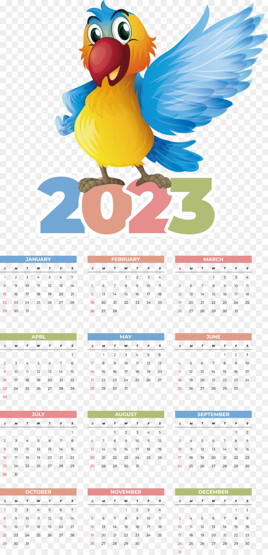 Calendrier 2023，Année PNG