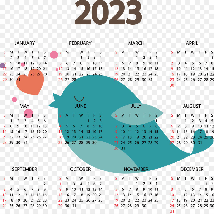 Calendrier 2023，Mois PNG