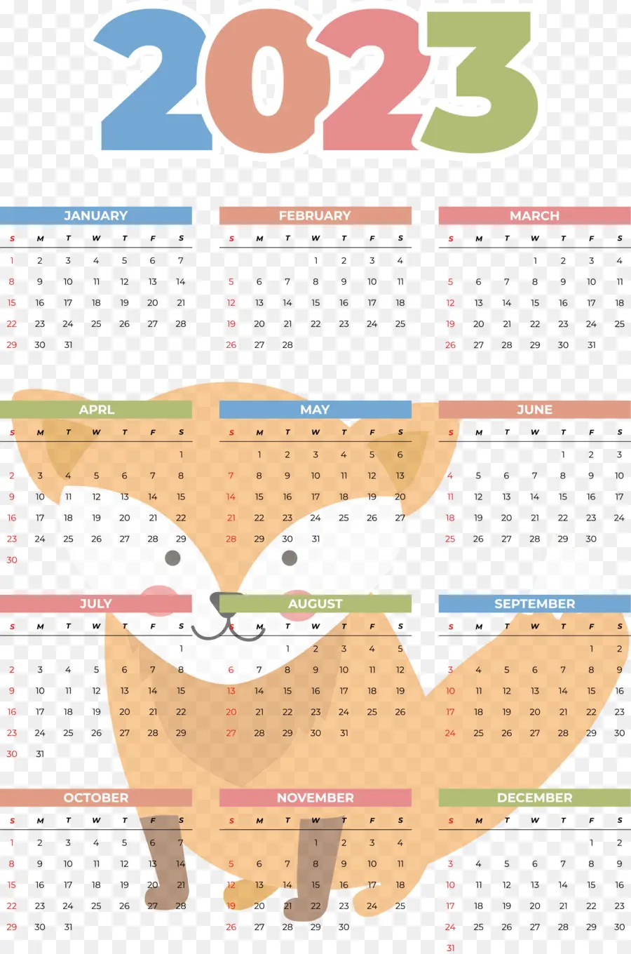 Calendrier，2023 PNG