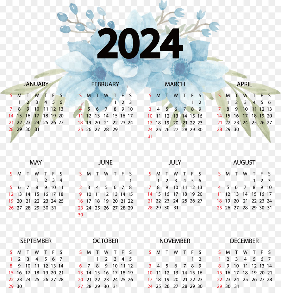 Calendrier 2024，Dates PNG