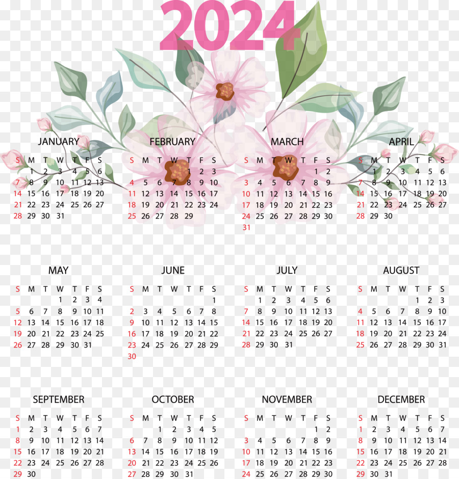 Calendrier 2024，Dates PNG