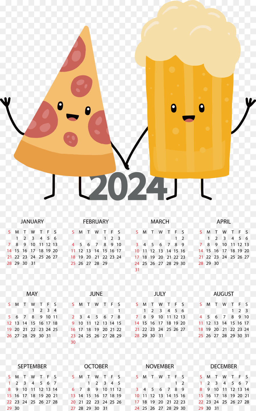 Calendrier，La Cuisine Italienne PNG