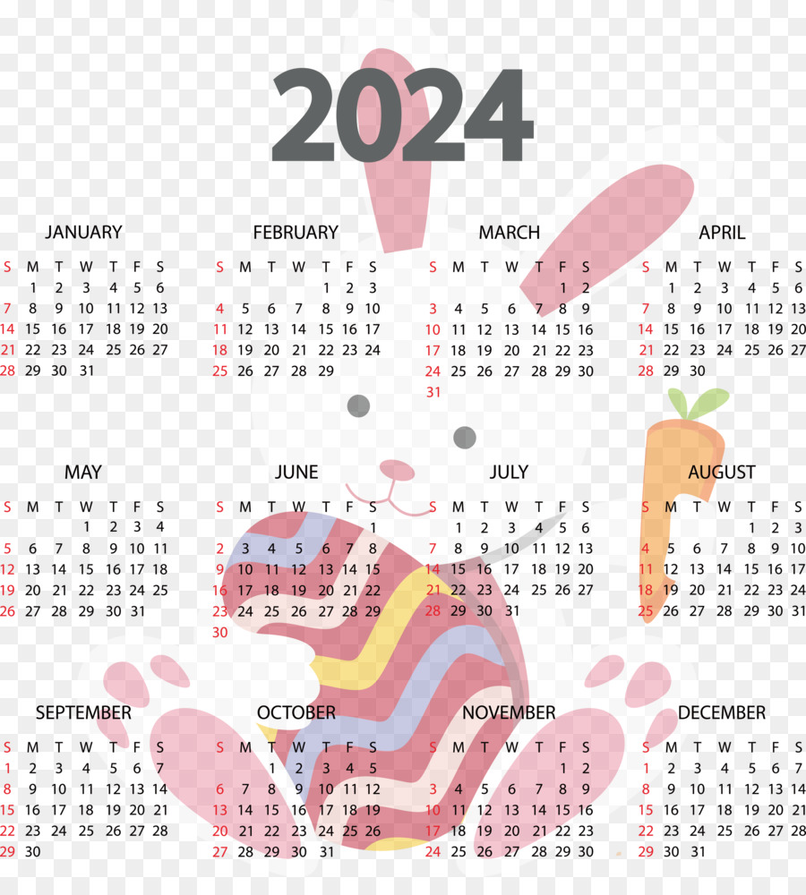 Calendrier 2024，Calendrier PNG