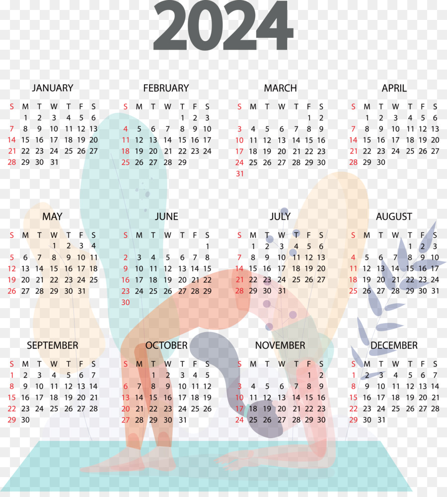 Calendrier 2024，Calendrier PNG