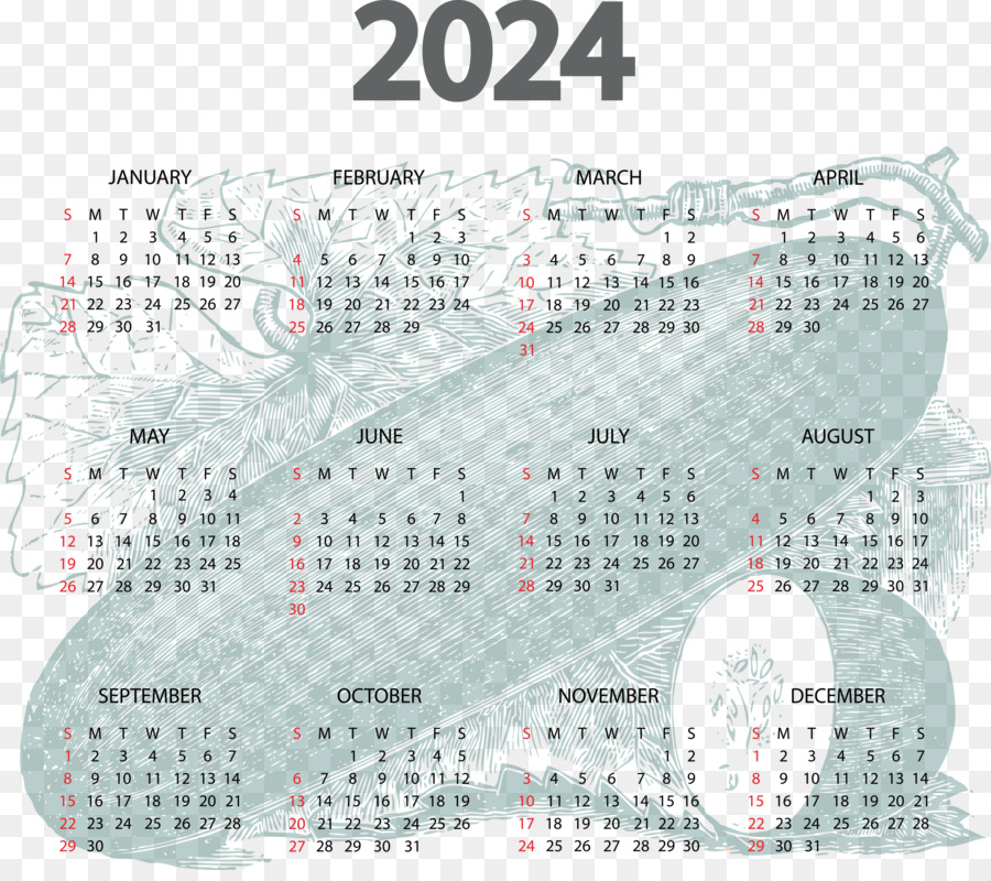 Calendrier，Année Commune PNG