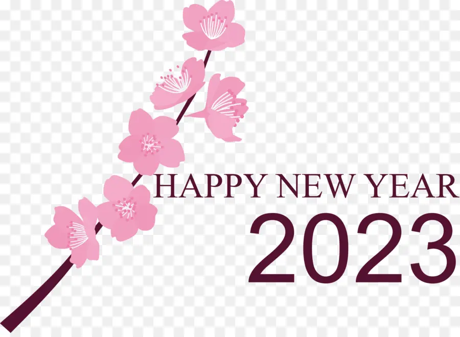 Bonne Année 2023，Fleurs PNG