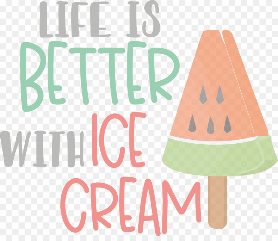 Logo，La Vie Est Meilleure Avec La Crème Glacée PNG