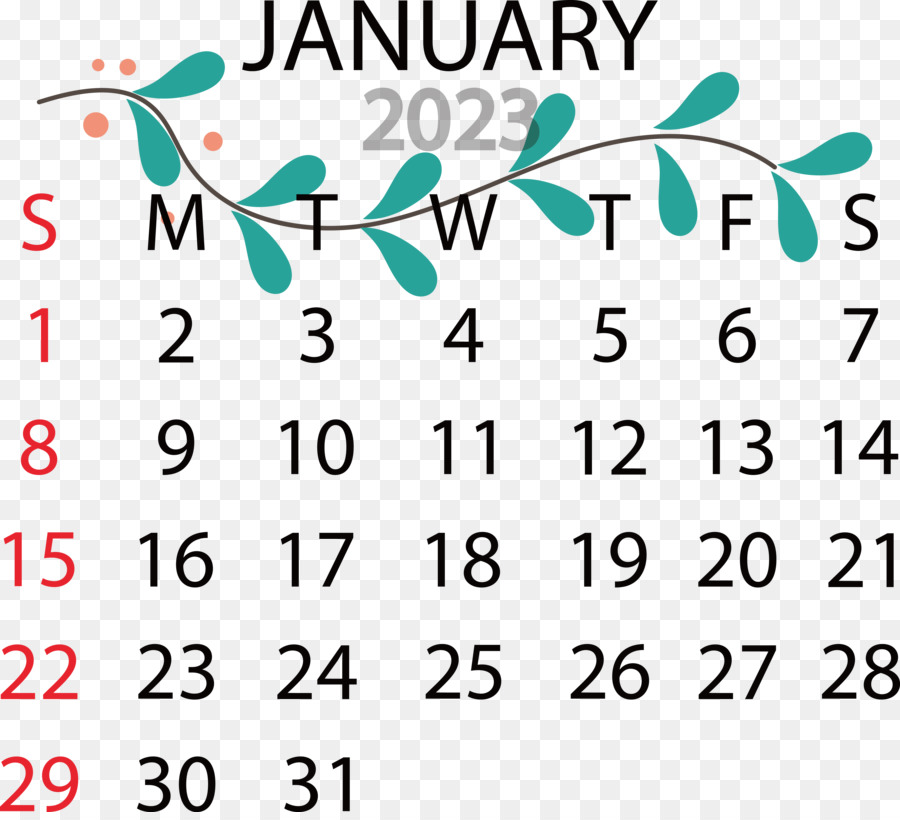 Calendrier De Janvier，2023 PNG