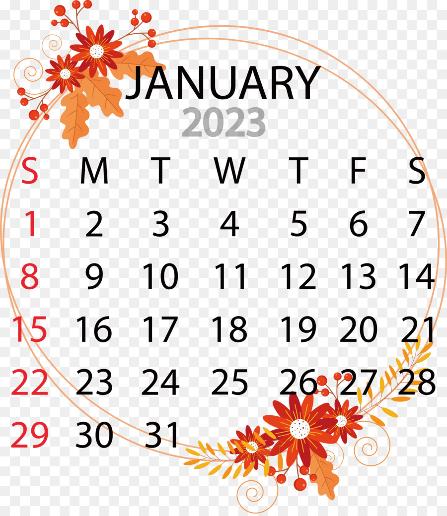 Calendrier De Janvier，2023 PNG