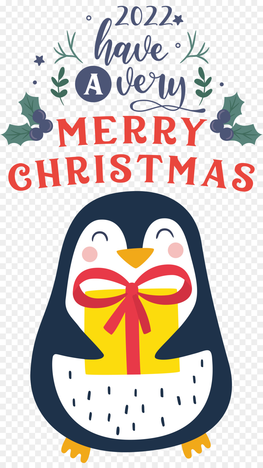 Joyeux Noël，Pingouin De Noël PNG