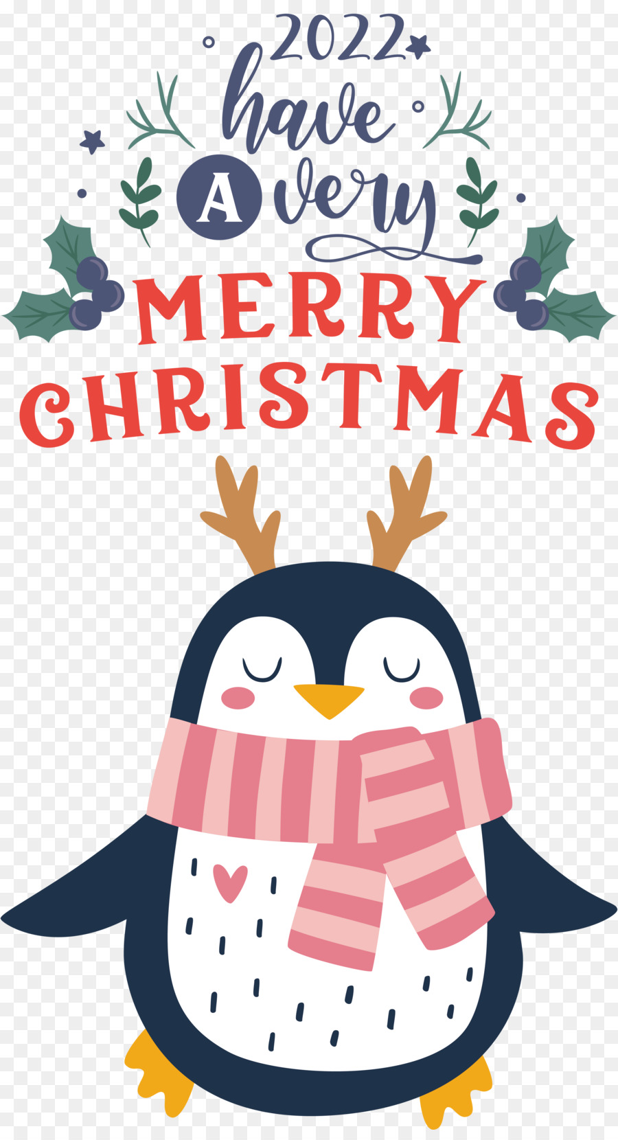 Joyeux Noël，Pingouin De Noël PNG