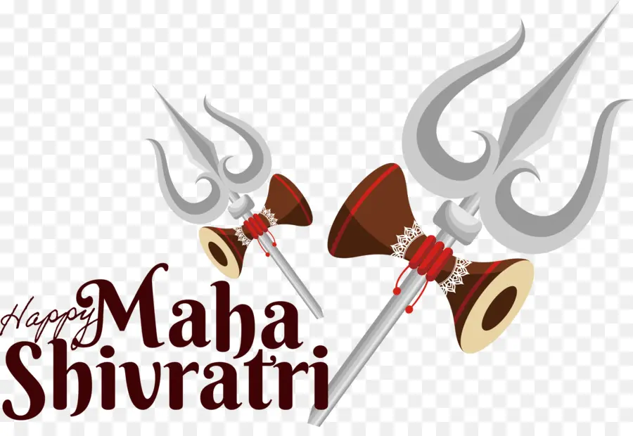 Maha Shivratri，Trishul Et Damru PNG