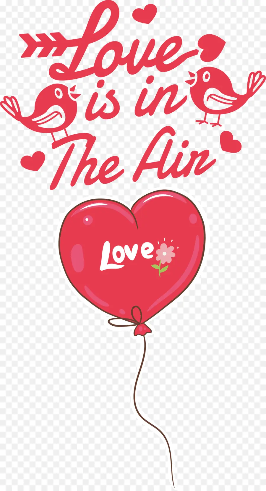 Saint Valentin，Ballon Coeur PNG