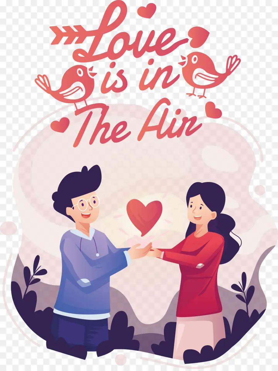 Saint Valentin，L’amour Est Dans L’air Illustration PNG