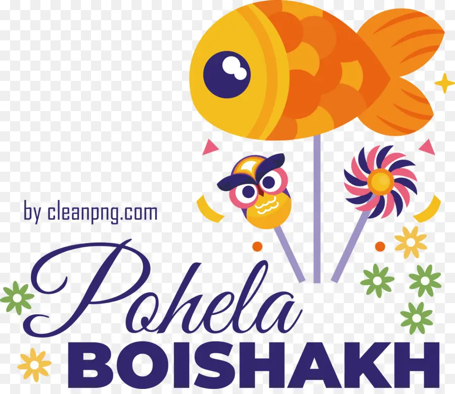 Pohéla Boishakh，Poisson Coloré PNG