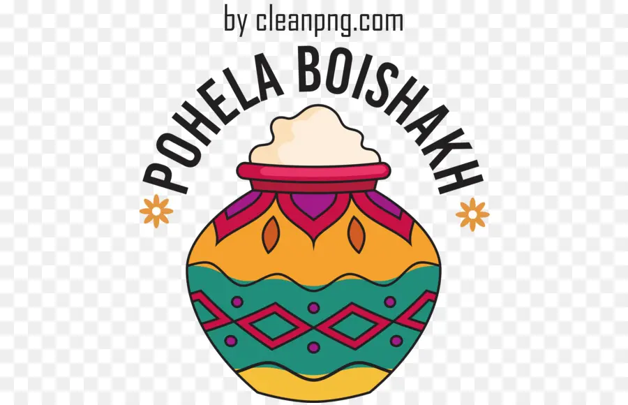 Pohéla Boishakh，Pot Coloré PNG