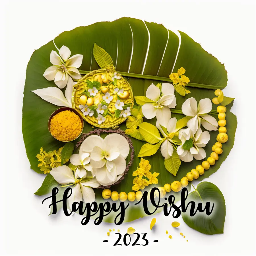 Vishu，Fleurs Et Feuilles PNG