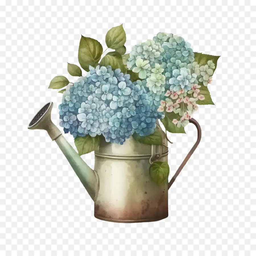 Hortensias Aquarelles，Fleurs PNG